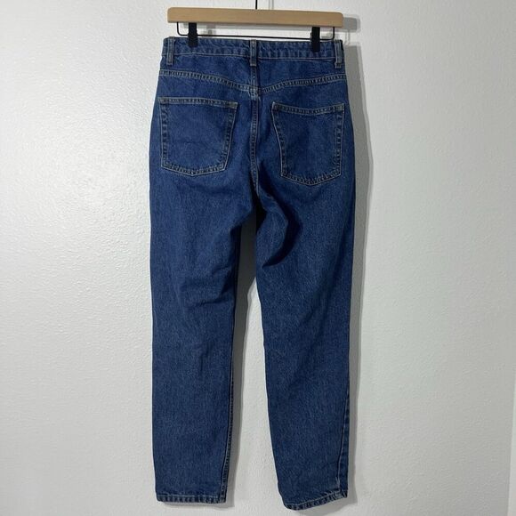We the Free Mom Jeans Womens 27 Blue Denim High Waist Tapered Leg Medium Wash - Picture 3 of 8